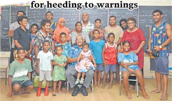  ?? Photo: DIPESH KUMAR ?? Prime Minister Sitiveni Rabuka met with evacuees billeted at the St Andrews Primary School during his tour to flood affected areas in the Western Division last week.