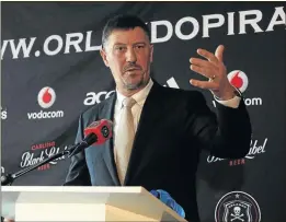  ??  ?? The new Orlando Pirates coach, Kjell Jonevret, is a serious football man as Scandinavi­an coaches are serious about football, says Stuart Baxter.