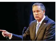  ?? AP ?? “In the beginning, I think the president by putting pressure on North Korea was doing the right thing,” Ohio Governor John Kasich said. “But it’s getting carried away.”