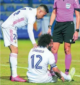  ?? EUROPA PRESS ?? Mariano y Marcelo, durante el partido ante el Alcoyano en Copa del Rey