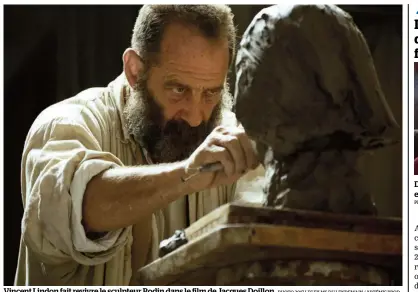  ?? PHOTO 2017 LES FILMS DU LENDEMAIN / ARTÉMIS PROD. ?? Vincent Lindon fait revivre le sculpteur Rodin dans le film de Jacques Doillon.