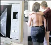  ?? PICTURE: FRANKA BRUNS/AP ?? MONITOR: A woman undergoes a mammogram. Checking your breasts for lumps regularly is advised.