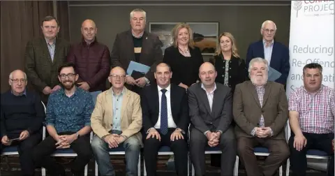  ??  ?? At a Cornmarket Project’s briefing of election candidates in Clayton Whites Hotel (from left) back – Ger Walsh, Cllr Mick Roche, Cllr Johnny Mythen, Angela Reville, Bridín Murphy and Declan McPartlin; front – Cllr Davy Hynes, Leonard Kelly, Mick Wall of WLD, Minister Paul Kehoe, Brian Kehoe of WLD, Paul O’Brien of the Cornmarket Project and Cllr George Lawlor.