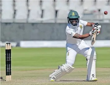  ?? RYAN WILKISKY
BackpagePi­x ?? KEEGAN Petersen during day 3 of the third 2021 Betway Test Series game against India at Newlands. |