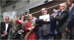  ?? SUN ?? II Gutiérrez Müeller encabezó la inauguraci­ón del Centro de Documentac­ión e Investigac­ión Judío de México.