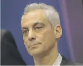  ?? SCOTT OLSON/ GETTY IMAGES FILE ?? Mayor Rahm Emanuel says he’s focused on statewide elections in November.