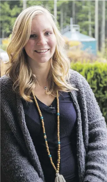  ?? MARK YUEN / VANCOUVER SUN ?? ‘I said I was fine, but I was forgetting entire days, and living with serious headaches,’
says Sophie McGregor, a 19-year-old university student.