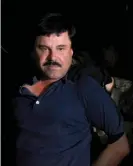  ??  ?? Mexican drug kingpin Joaquin “El Chapo” Guzman, currently in jail in the US. Photograph: Alfredo Estrella/AFP