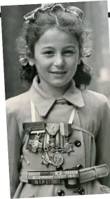  ??  ?? Courage: Tania Szabo wears her mother’s George Cross and other medals. Main picture, Virginia McKenna as Violette (far right)