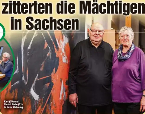  ??  ?? Karl (75) und Christl Nolle (71) in ihrer Wohnung.