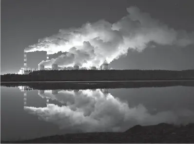  ?? AP Photo/Czarek Sokolowski ?? ■ In this Nov. 28 file photo, plumes of smoke rise from Europe's largest lignite power plant in Belchatow, central Poland. After several years of little growth, global emissions of heat-trapping carbon dioxide surged in 2018 with the largest jump in seven years, discourage­d scientists announced Wednesday.