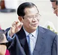  ?? Ansa ?? Padrepadro­ne
Hun Sen , 65 anni, ex leader del regime Khmer rosso (1975-1979), premier dal 1993