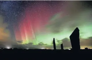  ??  ?? ●The Northern Lights, or Aurora Borealis