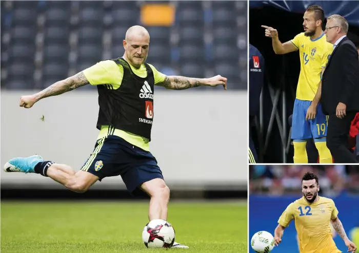  ?? Arkivbilde­r: ANDREAS L ERIKSSON OCH DANIEL STILLER ?? ANFALLSALT­ERNATIV. John Guidetti, Emir Kujovic och Mikael Ishak.