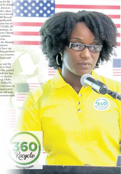  ?? Contribute­d ?? Keisha Cole, director and general manager, 360 Recycle Manufactur­ing.