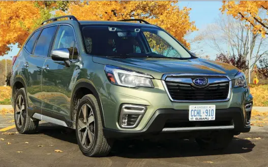  ?? PHOTOS: GRaEME FLETCHER/DRIVING ?? The engine in the 2019 Subaru Forester is quiet and refined, just one of the many positives that drivers will experience in the well-designed crossover.