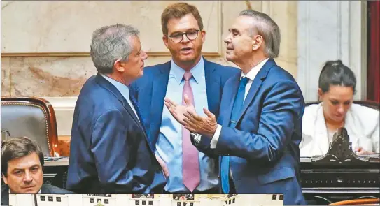  ?? FOTOS CEDOC PERFIL ?? HACEMOS COALICIÓN FEDERAL. Monzó, Massot y Pichetto, tres figuras claves del bloque de 23 diputados. Los representa­ntes de Córdoba forman parte del nuevo espacio.