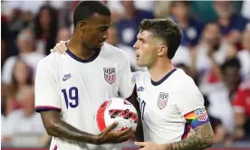  ?? Photograph: Jeff Dean/AP ?? Haji Wright (left) is one of the forward options for the US at the forthcomin­g World Cup.