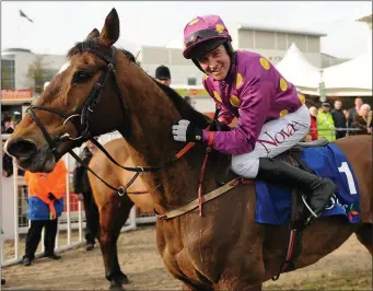  ??  ?? Barry Geraghty and Big Zeb after their Cheltenham victory in 2010.