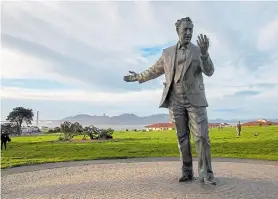  ?? KARL MONDON/STAFF ?? A statue of Congressma­n Phillip Burton, a proponent of the Golden Gate National Recreation Area, stands at Fort Mason in San Francisco.