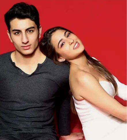  ?? ?? Ibrahim Ali Khan and Sara Ali Khan.