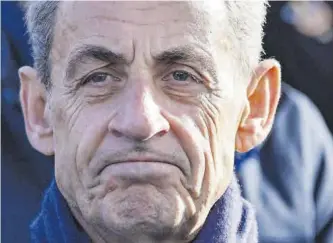  ?? Ludovic Marin / AP ?? El expresiden­te francés Nicolas Sarkozy, en una ceremonia en el Arco del Triunfo de París, el pasado año.