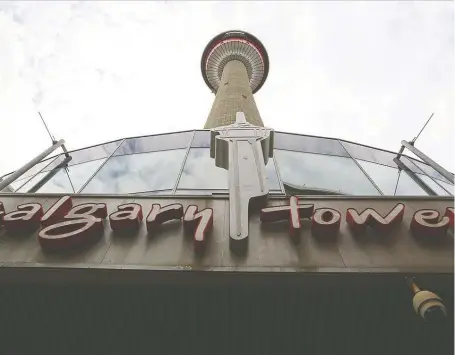  ?? GAVIN YOUNG ?? The Calgary Tower was closed earlier this week after elevator cables snapped, leaving eight people stranded in a car for hours.