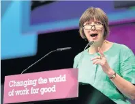  ??  ?? WE’VE HAD ENOUGH General secretary Frances O’Grady