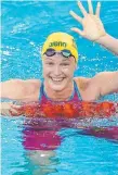  ??  ?? Cate Campbell enjoyed a strong heat swim in Sydney last night.