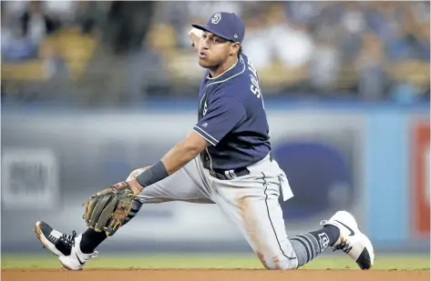  ?? THE ASSOCIATED PRESS FILES ?? The Toronto Blue Jays traded two prospects to the San Diego Padres last week in exchange for Yangervis Solarte, pictured.