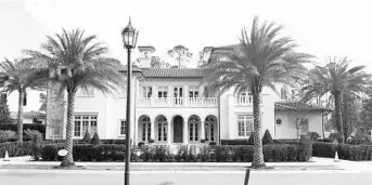  ?? ORANGE COUNTY PROPERTY APPRAISER PHOTOS ?? An heiress to the Bacardi estate has bought a 9,027-square-foot mansion set on four-tenths of an acre in the gated Four Seasons Private Residences subdivisio­n at Golden Oak on the Walt Disney World resort property for $6,899,000, according to Orange County records.