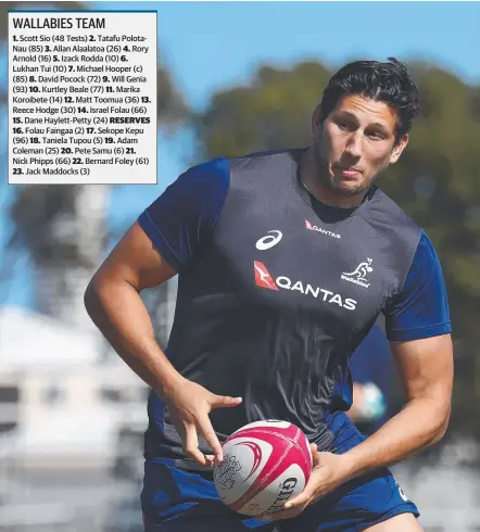  ?? Picture: GETTY IMAGES ?? Wallabies lock Adam Coleman will have a quick role transition for tomorrow night’s Test.