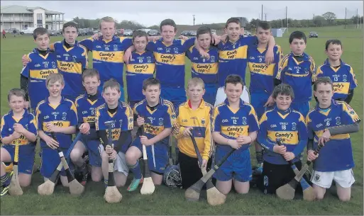  ??  ?? The Carnew Emmets under-14 hurlers who are through to the Wicklow Feile final tonight (Wednesday) in Pearse Park in Arklow. Photo: Dave Murray.