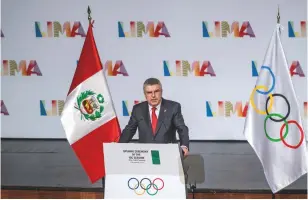  ??  ?? IOC president... Thomas Bach