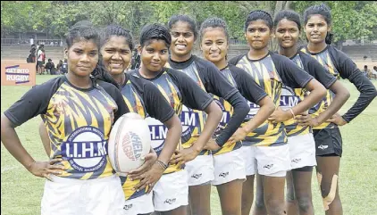  ?? KARUN SHARMA/HT PHOTO ?? Rugby players from Saraswatip­ur, in interior north Bengal, pose for a photo.
