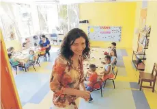  ?? FOTO: AGENCIAUNO. ?? La ministra (s) de Educación, Valentina Quiroga, ayer en una actividad de la Junji.