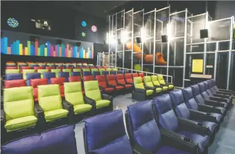  ?? LIAM RICHARDS ?? The seven-screen, 30,000-square-foot Cineplex Cinemas will welcome moviegoers Friday. The complex at Centre Mall includes a family theatre that will show children’s movies and has playground apparatus.