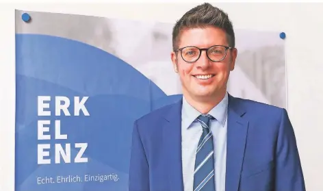  ??  ?? Stephan Muckel ist seit November der Bürgermeis­ter der Stadt Erkelenz.