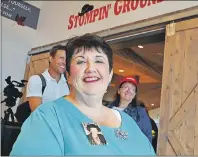  ?? &3*$ .$$"35): +063/"- 1*0/&&3 ?? Karen MacLean made her own Stompin’ Tom pin and arrived two hours early to assure herself a good seat for the Canada Day opening of the Stompin’ Tom Centre.