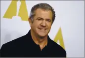  ?? JORDAN STRAUSS — INVISION/AP ?? Mel Gibson Zrriues Zt the 2017 AcZdemy AvZrds Nominees Luncheon in Beuerly Hills. The Zctor vZs hospitZliz­ed in April Zfter testing positiue for COVID-19.