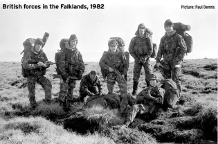  ?? Picture: Paul Dennis ?? British forces in the Falklands, 1982