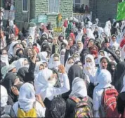  ?? AFP FILE PHOTO ?? Kashmiri students during a protest in a college in Srinagar on Monday.