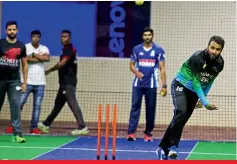  ??  ?? The Saqib Nazir-led UAE team currently train thrice a week at the Insportz Club under the watchful eyes of coach Mohammed Ghous. For the first time the Emirates Cricket Board (ECB) has fielded men’s and wommen’s team in the Indoor World Cup. The...