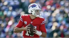  ?? RON SCHWANE — THE ASSOCIATED PRESS ?? Bills quarterbac­k Josh Allen is undefeated when he starts and finishes a game.