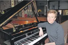  ??  ?? Classical pianist Clare Hammond at St John’s Cathedral before last week’s Oban Music Society performanc­e.