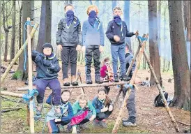  ?? ?? Ballyhooly 88th Scout Group Cubs, pictured pioneering for the day.