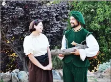  ?? CONTRIBUTE­D ?? Ferdinand (Aaron Nucum) must move ‘some thousand logs’ to prove his devotion to Miranda ( Kallysta Tyler) in the production of ‘The Tempest,’ being put on by the Lindsay Community Theater Aug. 10, 12, 17 and 19 at the Sweet Brier Plaza stage in...