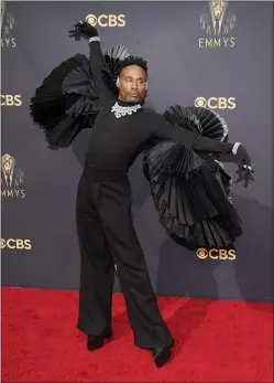  ?? CHRIS PIZZELLO — THE ASSOCIATED PRESS ?? Billy Porter arrives at the 73rd Primetime Emmy Awards on Sunday, Sept. 19, 2021, at L.A. Live in Los Angeles.