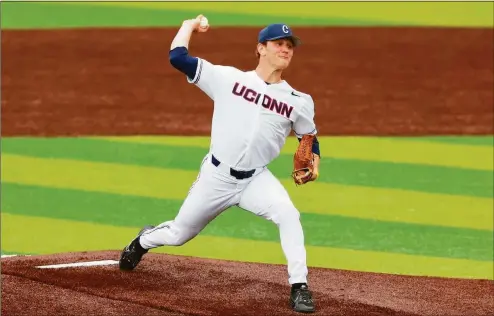  ?? UConn Athletics ?? Westport’s Ben Casparius ranked among the nation’s leading pitchers in strikeouts as a junior at UConn this past spring.
