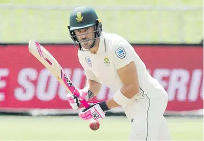  ?? Picture: Backpagepi­x ?? STERLING. Proteas captain Faf du Plessis scored 90 on the third day of the first Test against Sri Lanka at Kingsmead in Durban yesterday.